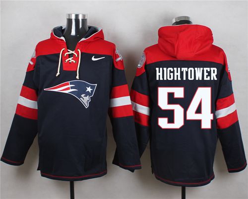 Nike Patriots #54 Dont'a Hightower Navy Blue Player Pullover NFL Hoodie - Click Image to Close
